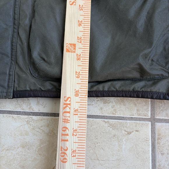 Vtg Polo Ralph Lauren Jacket Mens Large Green Waxed Field Belted Riding Coat 90s - Picture 15 of 16